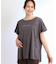 【E‐QUALITY】チュニック丈ロゴTシャツ