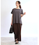 【E‐QUALITY】チュニック丈ロゴTシャツ