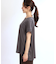 【E‐QUALITY】チュニック丈ロゴTシャツ