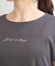 【E‐QUALITY】チュニック丈ロゴTシャツ