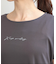 【E‐QUALITY】チュニック丈ロゴTシャツ