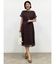 【WEB先行カラーあり／マシンウォッシュ可／ナローベルト付き】オフボディツイードチェックワンピース