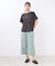 【E‐QUALITY／お腹・腰周りすっきり見え◎】ストレッチワイドクロップドパンツ