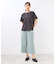 【E‐QUALITY／お腹・腰周りすっきり見え◎】ストレッチワイドクロップドパンツ