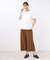 【E‐QUALITY／お腹・腰周りすっきり見え◎】ストレッチワイドクロップドパンツ