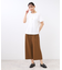 【E‐QUALITY／お腹・腰周りすっきり見え◎】ストレッチワイドクロップドパンツ