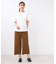 【E‐QUALITY／お腹・腰周りすっきり見え◎】ストレッチワイドクロップドパンツ