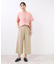 【E‐QUALITY／お腹・腰周りすっきり見え◎】ストレッチワイドクロップドパンツ