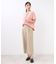 【E‐QUALITY／お腹・腰周りすっきり見え◎】ストレッチワイドクロップドパンツ