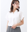 【二の腕さりげなくカバー／風通し◎／涼しく着られる】シャツ衿オフボディブラウス