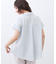 【二の腕さりげなくカバー／風通し◎／涼しく着られる】シャツ衿オフボディブラウス