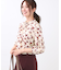 【ジャケットのインナーにおすすめ◎】花柄タックデザインブブラウス