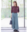 【UVカット／接触冷感／透けない／涼しく着られる裏地無し】フルレングスワイドストレートパンツ