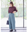 【UVカット／接触冷感／透けない／涼しく着られる裏地無し】フルレングスワイドストレートパンツ