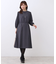 【きちんと見え／通勤／セレモニーにおすすめ◎】ドット×ダイヤ柄ワンピース