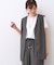 【E‐QUALITY／ウエスト総ゴム／セットアップ／単品使いOK◎】ベスト＋ストレートパンツセット