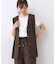【E‐QUALITY／ウエスト総ゴム／セットアップ／単品使いOK◎】ベスト＋ストレートパンツセット