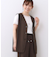 【E‐QUALITY／ウエスト総ゴム／セットアップ／単品使いOK◎】ベスト＋ストレートパンツセット