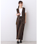 【E‐QUALITY／ウエスト総ゴム／セットアップ／単品使いOK◎】ベスト＋ストレートパンツセット