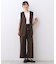 【E‐QUALITY／ウエスト総ゴム／セットアップ／単品使いOK◎】ベスト＋ストレートパンツセット