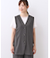 【E‐QUALITY／ウエスト総ゴム／セットアップ／単品使いOK◎】ベスト＋ストレートパンツセット