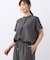 【E‐QUALITY／ウエスト総ゴム／セットアップ／単品使いOK◎】ブラウス＋ストレートパンツセット