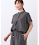 【E‐QUALITY／ウエスト総ゴム／セットアップ／単品使いOK◎】ブラウス＋ストレートパンツセット