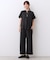 【E‐QUALITY／ウエスト総ゴム／セットアップ／単品使いOK◎】ブラウス＋ストレートパンツセット