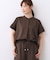 【E‐QUALITY／ウエスト総ゴム／セットアップ／単品使いOK◎】ブラウス＋ストレートパンツセット
