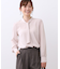 【きちんと見え／通勤／セレモニーにおすすめ◎】ドット柄ボウタイブラウス
