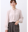 【きちんと見え／通勤／セレモニーにおすすめ◎】ドット柄ボウタイブラウス