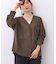 【E‐QUALITY／体型カバー／涼しく着られる◎】シャツ風カーディガン