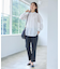 【さらっと一枚で決まる／重ね着にもおすすめ◎】タックスリーブシャツブラウス