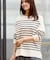 【ゆったり着られる◎】ボートネックボーダーニット