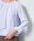 【SS-4Lサイズ／通勤／セレモニー】クルーネック シフォンブラウス