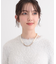 【セレモニーにも！】チェーン＆プラスチックパールショートネックレス