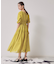 【パウダーシフォン／シャーリング】ロングワンピース