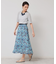 【&yours project／S～L】レース柄フレアスカート