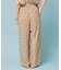 【リラクシー】ドット柄ワイドパンツ
