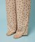 【リラクシー】ドット柄ワイドパンツ