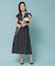 【袖ラッフル／S～L】ドットワンピース