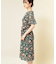 【オパール加工レース／リボン付き】フィット＆フレアワンピース