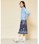 【co creation and yours／SS～L】オリエンタル柄パネルスカート