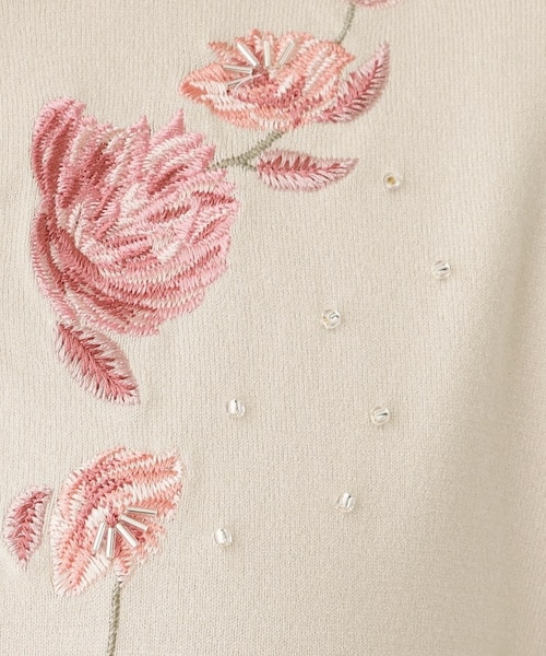 SS～Lサイズ展開／フラワー刺繍】クラフトカーディガン｜スーナウーナ
