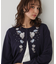 【SS～Lサイズ展開／フラワー刺繍】クラフトカーディガン
