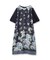 【co creation and yours／SS～L】多色花柄プリント五分袖ワンピース