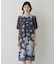 【co creation and yours／SS～L】多色花柄プリント五分袖ワンピース