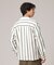 カラミ ストライプ ジャージー シャツ