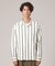 カラミ ストライプ ジャージー シャツ