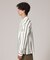 カラミ ストライプ ジャージー シャツ
